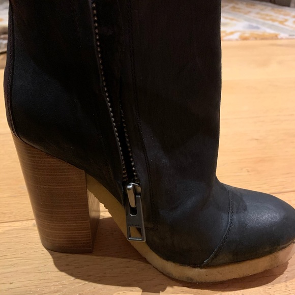 AllSaints Nubuck Contrast Platform Boot - Picture 5 of 6